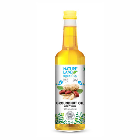 Natureland Organics Groundnut (Peanut) Cold Pressed Oil | Healthy Cooking Oil